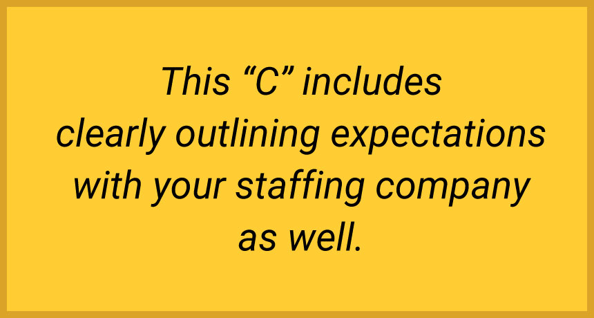the letter C in italics to stand out