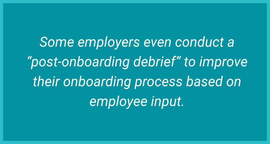 text quote explaining the importance of post onboarding for temporary employees
