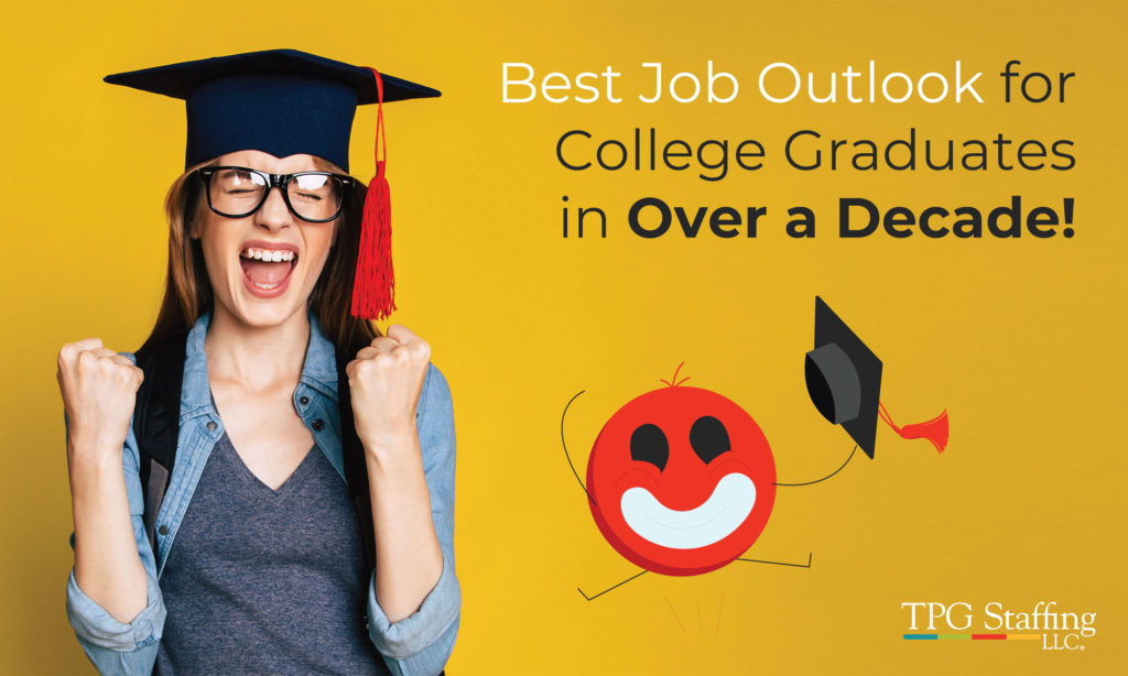 photo of one of the new college graduate jobseekers pumped and happy about the current job outlook